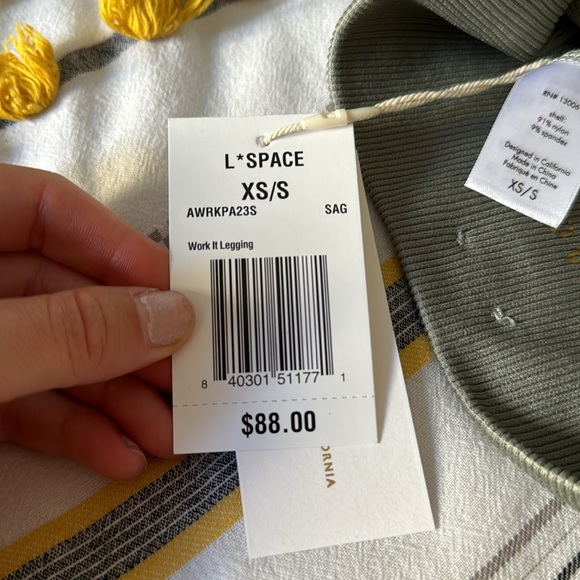 L*Space ribbed sage leggings xs/s - Picture 6 of 6